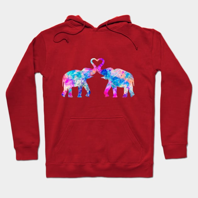 Lovely Colourful Elephant Hoodie by Dreamer